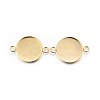 201 Stainless Steel Cabochon Connector Settings STAS-F191-15G-F-1