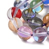Electroplated Synthetic Moonstone Beads Strands G-C131-A01-02-3