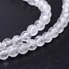 Natural Quartz Crystal Round Beads Strands G-J303-01-6mm-3