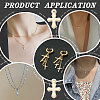 100Pcs 304 Stainless Steel Tiny Cross Charms FIND-UN0004-03-6