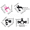 24Pcs 4 Styles Plastic Champagne Bottle Single Holder AJEW-GF0002-01-2