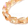 Faceted Electroplated Transparent Glass Beads Strands GLAA-G092-A01-5