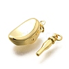 Oval Rack Plating Brass Box Clasps KK-S508-13G-2