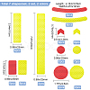 2 Sheet 2 Color Waterproof Plastic Reflective Sticker DIY-GF0004-87-2