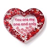 Valentine's Day Printed Opaque Acrylic Pendants FIND-D283-11I-1