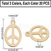 60Pcs 3 Colors 304 Stainless Steel Pendants STAS-UN0028-38-5