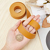 2M Flat Double Face Lychee Pattern Imitation Leather Band LC-WH0010-01A-05-3