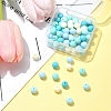 70Pcs Rubberized Style Acrylic Beads MACR-FS0001-71A-8