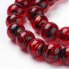 Handmade Silver Foil Lampwork Beads Strands FOIL-L016-C03-1