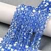 Transparent Electroplate Glass Beads Strands GLAA-F029-2mm-A07-4