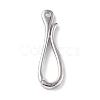Rack Plating Brass Hook Clasps X-KK-E073-01P-1