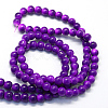 Baking Paint Glass Round Bead Strands DGLA-Q020-8mm-34-3