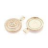 Brass Pave Clear Cubic Zirconia Pendants KK-T081-09G-2