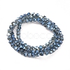 Electroplate Glass Beads Strands EGLA-L018-B-FR03-3