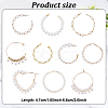 ANATTASOUL 10 Pairs 10 Style Plastic & Resin Imitation Pearl Beaded Hoop Earrings Set EJEW-AN0003-45-2