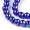 Electroplate Transparent Glass Beads Strands GLAA-T032-T6mm-AB15-3
