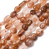 Natural Red Rabbit Fur Rutilated Quartz Beads Strands G-K395-A03-02-2