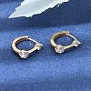 Brass Micro Pave Cubic Zirconia Hoop Earrings KK-CBAD29A-04G-2