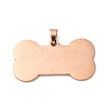 Ion Plating(IP) 304 Stainless Steel Pendants STAS-I140-07B-RG-1