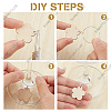 DIY Flower Wine Glass Charm Tags Making Kit DIY-SC0018-59-4