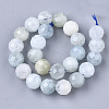 Natural Aquamarine Beads Strands X-G-S345-8mm-013-2