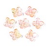 Baking Paint Transparent Glass Bead Caps DGLA-N014-04A-1