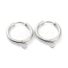 Tarnish Resistant 201 Stainless Steel Huggie Hoop Earring Findings STAS-P283-01F-P-1