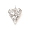 Brass Micro Pave Clear Cubic Zirconia Pendants KK-L225-035P-1