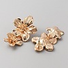 Alloy Flower Dangle Stud Earrings EJEW-WH0015-51KCG-2