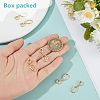 6Pcs Zinc Alloy Twister Clasps FIND-FH0016-55G-3