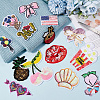 15Pcs 15 Styles Sequin Embroidery Cloth Iron On Patches DIY-CY0001-11-3