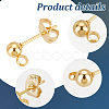 100Pcs 2 Color 304 Stainless Steel Ball Stud Earring Post STAS-PH0005-21-4