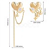 Clear Cubic Zirconia Heart with Moon & Star Asymmetrical Earrings JE968A-3