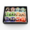 Handmade Gold Sand Millefiori Lampwork Rings RJEW-Q150-M16-B-1