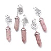 Natural Rhodonite Pointed Big Pendants G-D0021-01P-19-1