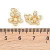 Brass Micro Pave Clear Cubic Zirconia Charms KK-G544-06G-02-3