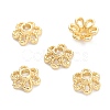 Rack Plating Alloy Flower Bead Caps X-KK-J277-13G-1