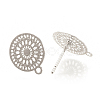 Brass Stud Earring Findings KK-S345-260-2