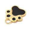 925 Sterling Silver Black Enamel Charms STER-Z012-01G-06-2
