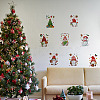 8 Sheets 8 Styles Christmas PVC Waterproof Wall Stickers DIY-WH0345-043-6