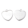 304 Stainless Steel Pendant Cabochons Settings for Fashion Jewelry STAS-M283-01P-B-2