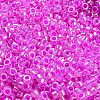 Electroplate Transparent Glass Seed Beads SEED-S042-16A-08-3