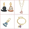 16Pcs 8 Styles Alloy Enamel Pendants ENAM-CJ0004-93-6