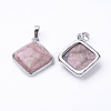 Natural Rhodonite Pendants G-E420-09P-1