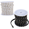 2 Rolls 2 Colors Faux Suede Cord with Aluminum Rivets OCOR-CY0001-03G-6