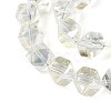 Electroplate Glass Beads Strands EGLA-T021-21D-3