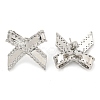 Bowknot Brass Micro Pave Cubic Zirconia Stud Earrings for Women EJEW-P275-06P-2