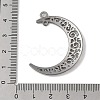 Tibetan Style Alloy Hollow Moon Links TIBEP-5312-B-FF-3