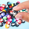 2 Strands 2 Colors Handmade Polymer Clay Beads Strand CLAY-SZ0001-16-7
