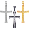 3Pcs 3 Colors 304 Stainless Steel Pendants STAS-BBC0007-18-1